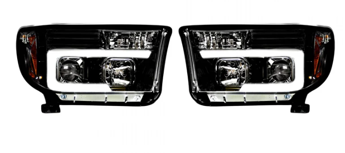 Toyota Tundra/Sequoia 07-13 Projector Headlights OLED Halos DRL SMOKED/BLACK