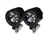 High-Power 3000 Lumen Driving Light Kit 6000K LEDs Chrome Circle Housing Clear