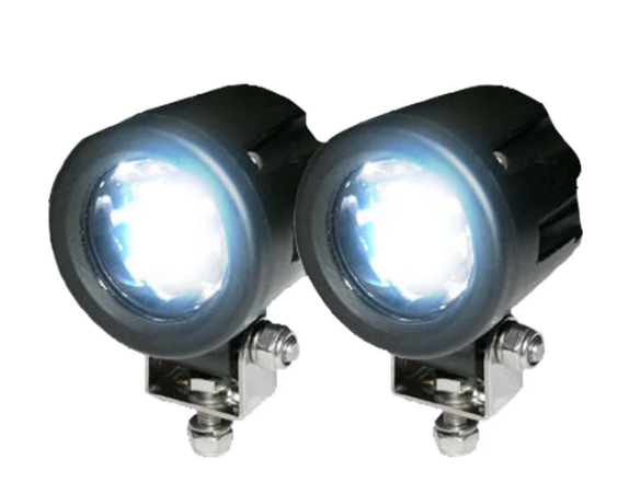 High-Power 3000 Lumen Driving Light Kit 6000K LEDs Chrome Circle Housing Clear