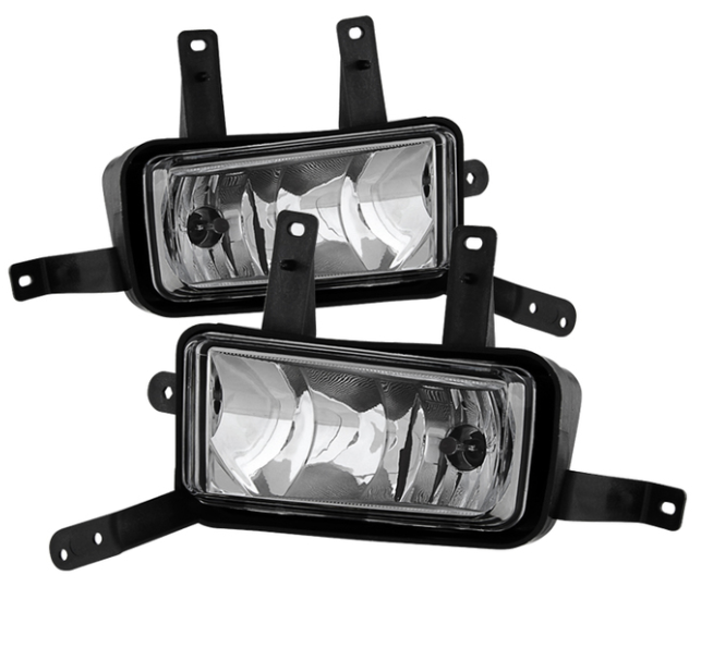 ( Spyder ) Chevy Suburban Tahoe 2015-2018 OEM Fog Lights W/Chrome trim Cover and Switch - Clear