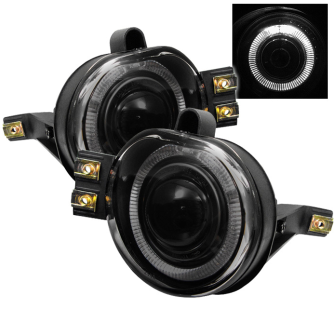 ( Spyder ) DODGE RAM 1500 2002-2005/DODGE RAM 2500/3500 2003-2006 Halo Projector Fog Lights w/Switch - Smoke