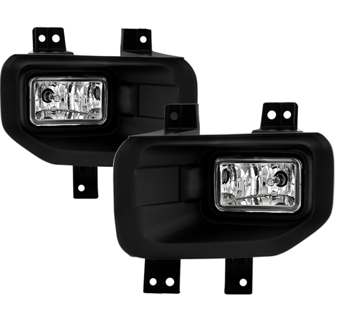 ( Spyder ) Ford F150 2015-2017 OEM Style Fog Lights - Switch not included - ( Bulbs Size - 9005 12V 42W ) - Clear