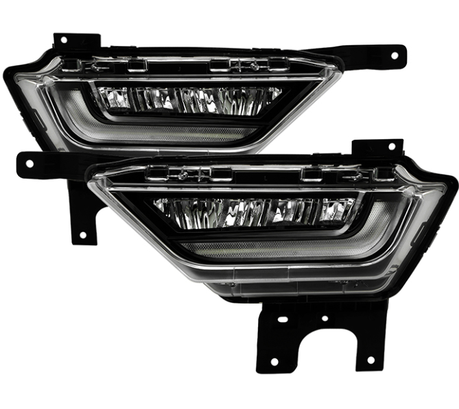 ( Spyder ) Ford F150 With Led Turn Signal 2021-2023 OEM Style Full LED Fog Lights - With Switch