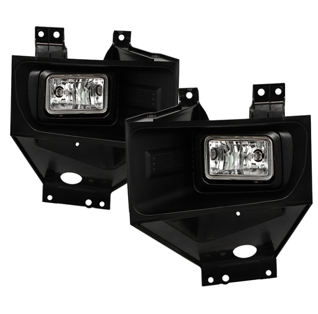 ( Spyder ) Ford F250 F350 Superduty 2017-2019 OEM Style Fog Lights - With Switch - ( Bulbs Size - 9005 12V 42W ) - Clear