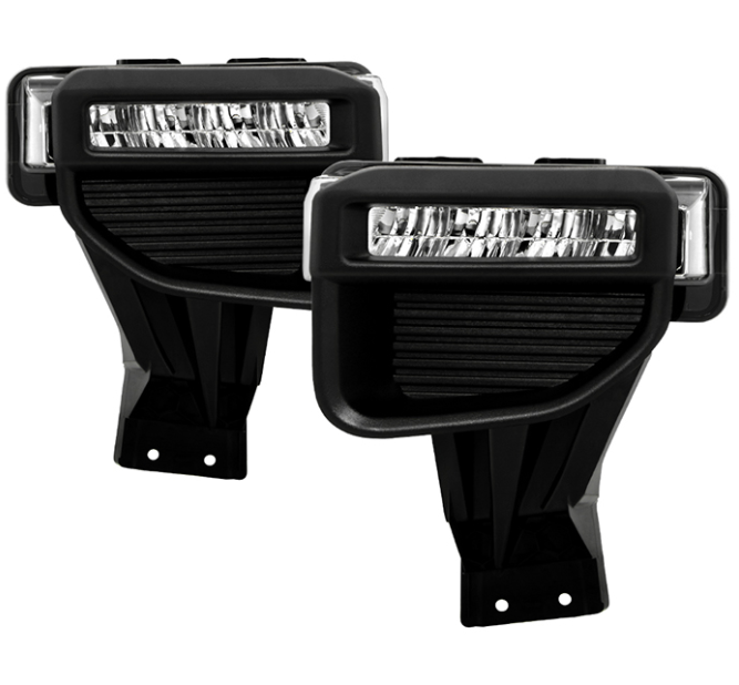 ( Spyder ) Ford F250 F350 Superduty 2020-2022 OEM Full LED Fog Lights - With Switch - ( Bulbs Size - 2.5W LED x4 ) - Clear