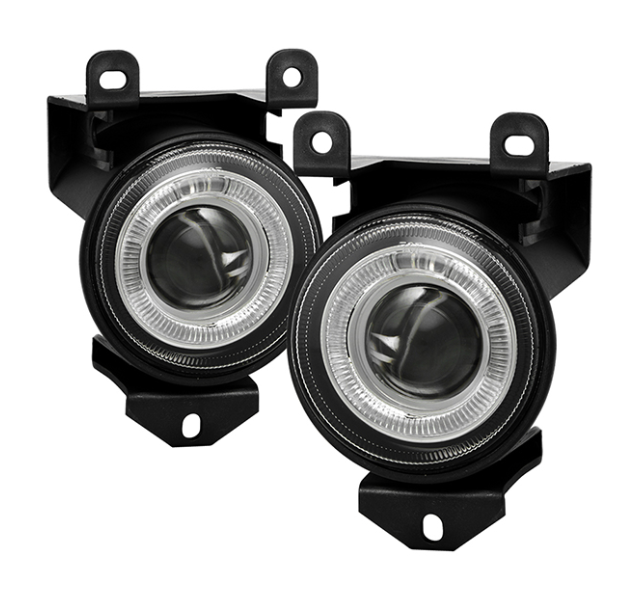 ( Spyder ) GMC Yukon Denali 99-06 (Not Fit XL/SLT) / Sierra Denali 02-06 / GMC Sierra C3 03-06 / Pontiac Bonneville SSE SSEI 96-99 Halo Projector Fog Lights w/Switch - Bulbs-H3(Included) - Clear