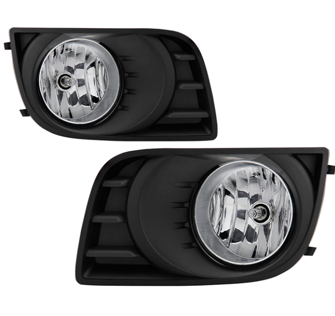 ( Spyder ) Toyota Sequoia 08-16 OEM Style Fog Lights w/OEM Fit Switch - Fog Bulbs-4145(Included) - Clear