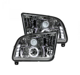 Ford Mustang 05-09 Projector Headlights in Clear/Chrome