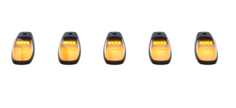 Dodge 19-25 RAM 2500/3500 5-Piece Ultra Bright RGB Multi-Colored LED Cab Roof Lights Bluetooth App (Fresh Install: For Models that DID NOT come with factory cab lights) - Multiple Lens