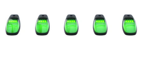 Dodge 19-25 RAM 2500/3500 5-Piece Ultra Bright RGB Multi-Colored LED Cab Roof Lights Bluetooth App (Fresh Install: For Models that DID NOT come with factory cab lights) - Multiple Lens