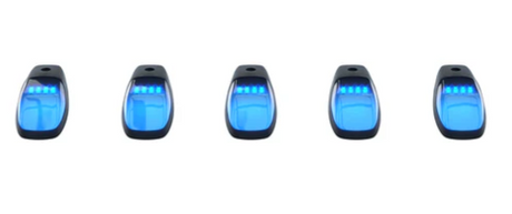 Dodge 19-25 RAM 2500/3500 5-Piece Ultra Bright RGB Multi-Colored LED Cab Roof Lights Bluetooth App (Fresh Install: For Models that DID NOT come with factory cab lights) - Multiple Lens