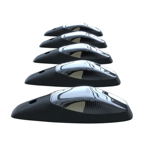 Dodge 19-25 RAM 2500/3500 5-Piece Ultra Bright RGB Multi-Colored LED Cab Roof Lights Bluetooth App (Fresh Install: For Models that DID NOT come with factory cab lights) - Multiple Lens
