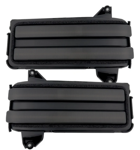 Chevy/GMC 20-25 Silverado & Sierra Side Mirror LED Lenses White or Amber DRL & Scanning Amber Turn Signals - Smoked Lens