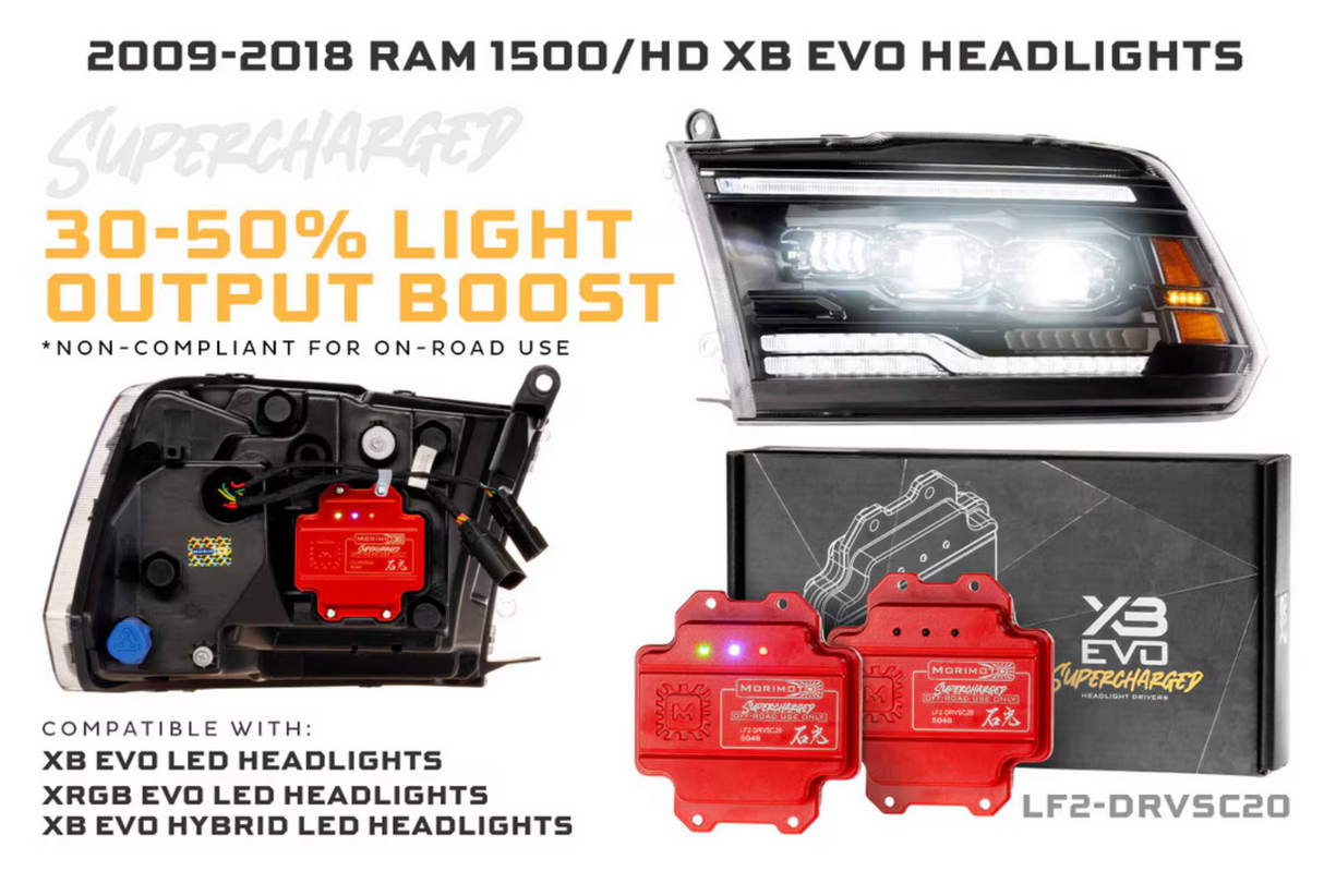 PRE-ORDER Dodge Ram 1500 (09-18) / Ram Classic (19-24) XB Evo Hybrid LED Headlights