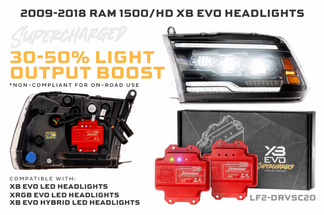 Dodge Ram 1500 (09-18) / Ram Classic (19-24) / Ram HD (09-18) XRGB Evo LED Headlights