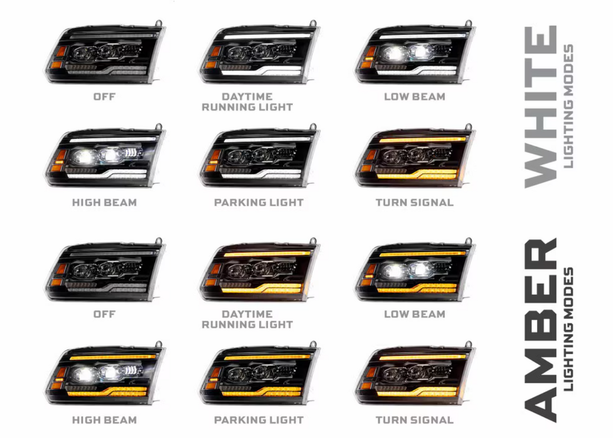 PRE ORDER: Dodge Ram 1500 (09-18) / Ram 1500 Classic (19-24) / Ram HD (09-18) XB Evo LED Headlights