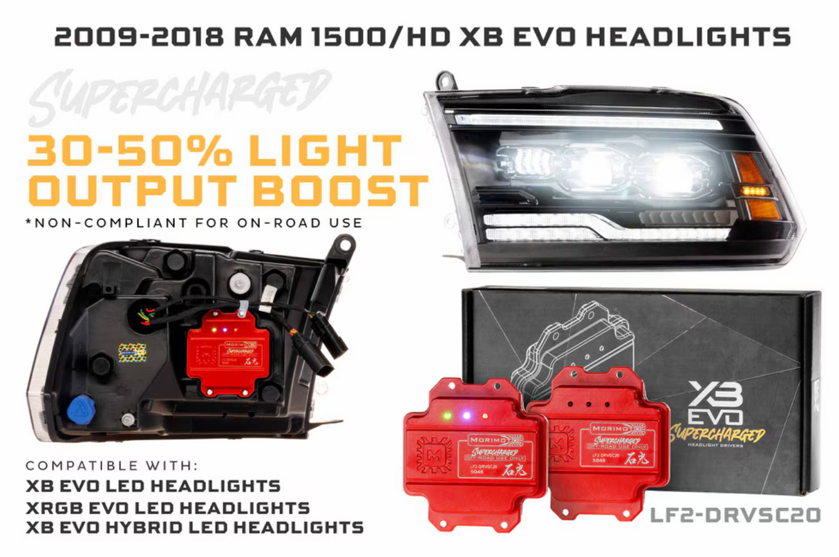 PRE ORDER: Dodge Ram 1500 (09-18) / Ram 1500 Classic (19-24) / Ram HD (09-18) XB Evo LED Headlights