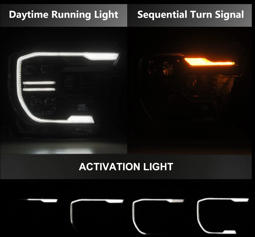 24-26 Ford Ranger / Ranger Raptor NOVA-Series LED Projector Headlights Black