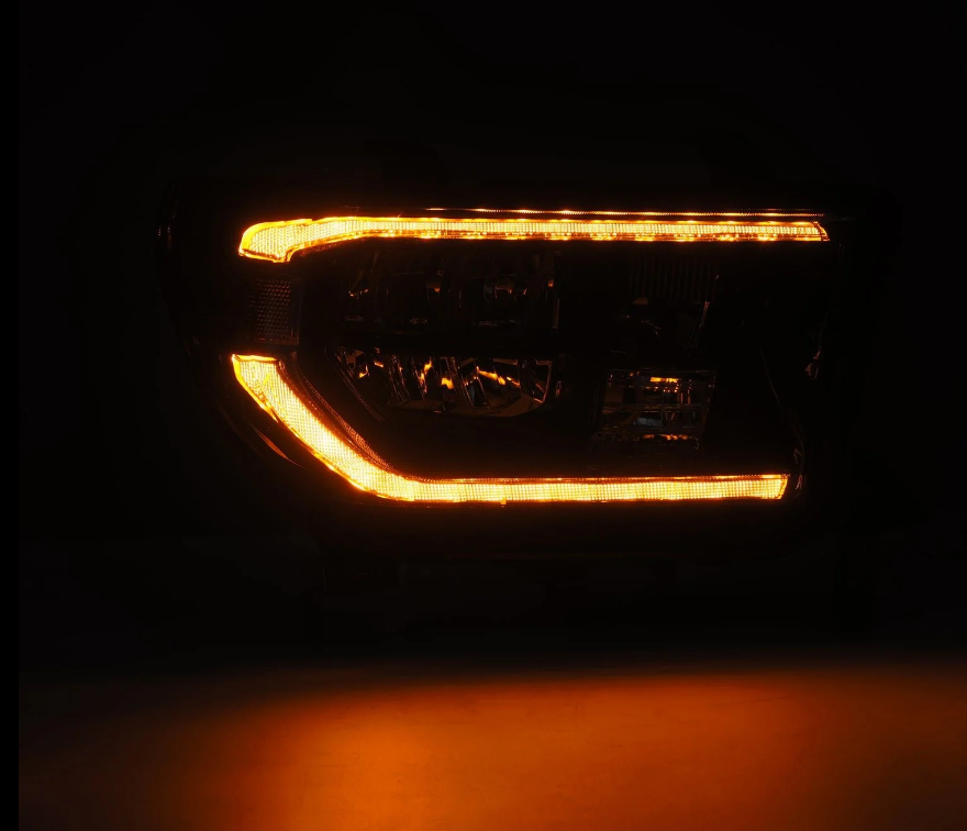 07-13 Toyota Tundra/08-17 Toyota Sequoia MK II LUXX-Series LED Crystal Headlights Alpha-Black (Without Level Adjuster) - On Backorder