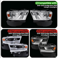 Dodge Ram 1500 Dynamic Headlight Plug-N-Play Harness for Halogen Headlights (2019-2024)