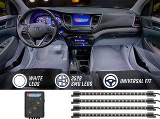 4pc White LED Interior Lighting Kit