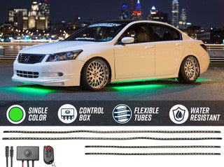 Green LED Flexible Slimline Car Underbody Lighting Kit