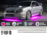 Pink LED Flexible Slimline Car Underbody Lighting Kit