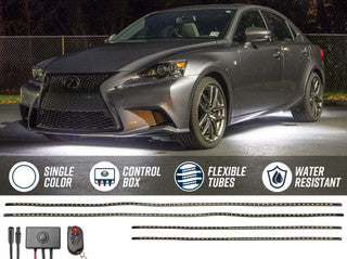 White LED Flexible Slimline Car Underbody Lighting Kit