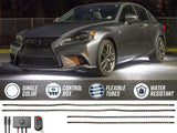 White LED Flexible Slimline Car Underbody Lighting Kit