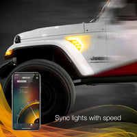 RGB+Amber Fender Vent Light For JEEP | XKCHROME SMARTPHONE APP