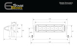Stage Series 6" SAE/DOT White Light Bar (pair)