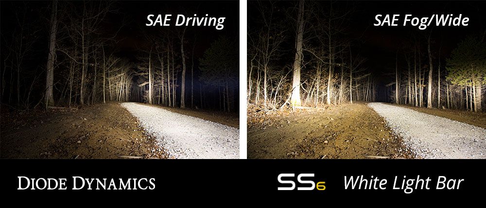 Stage Series 6" SAE/DOT White Light Bar (one)