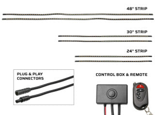 White LED Flexible Slimline Truck Underbody Lighting Kit
