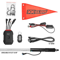 XKmax RGBW LED Whip Lights w/ COB LED strip & app control | For ATV, UTV & Truck