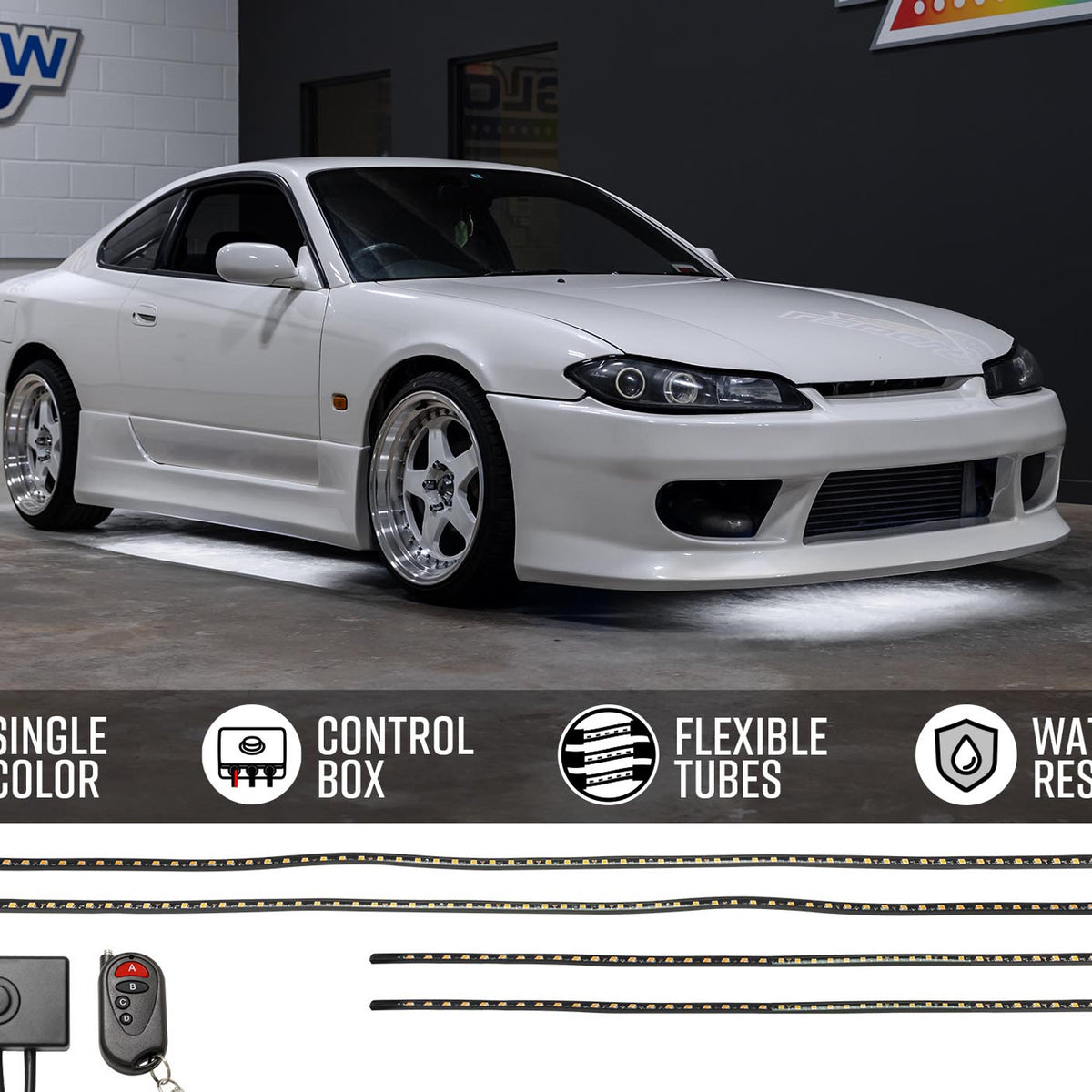 White LED Flexible Slimline Car Underbody Lighting Kit – Customs ...