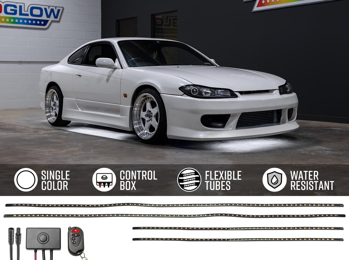 White LED Flexible Slimline Car Underbody Lighting Kit
