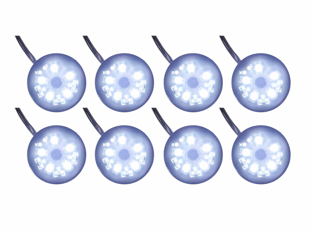 8pc White LED Pod Lighting Kit