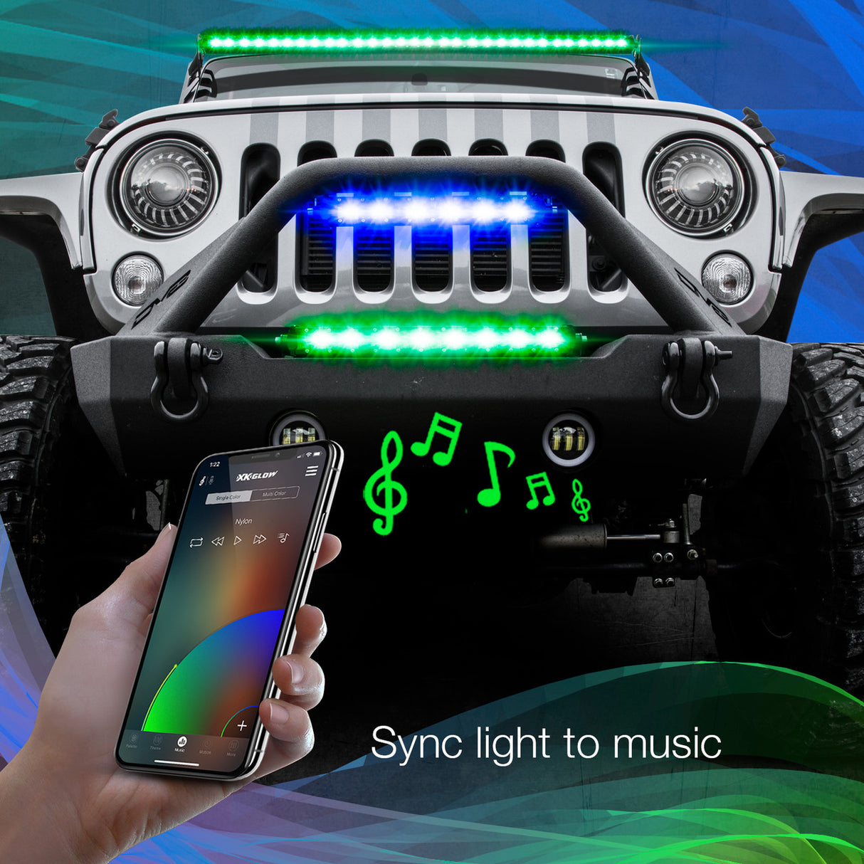 MULTI-COLOR RGBW LED LIGHT BARS / XKCHROME SMARTPHONE APP