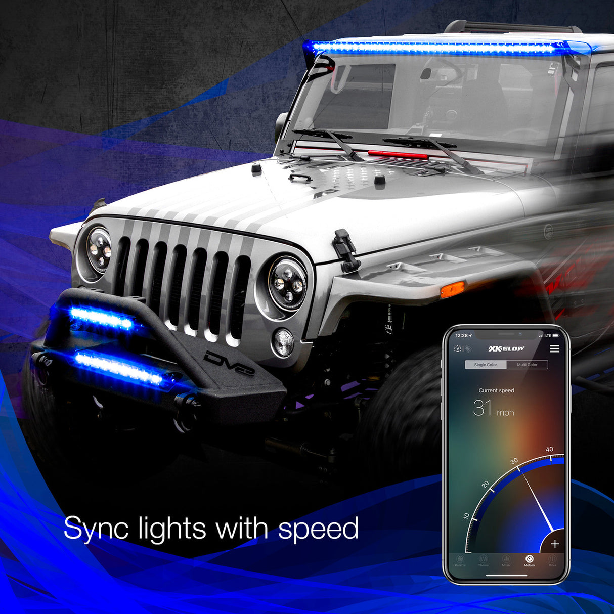 MULTI-COLOR RGBW LED LIGHT BARS / XKCHROME SMARTPHONE APP