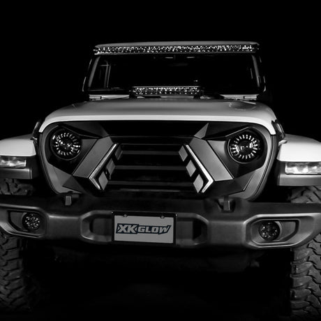 XKchrome LED Grill Kit with DRL Sequential Turn for Jeep Wrangler and Gladiator