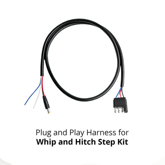 2pc 4ft Whip Kit with Hitch Receiver Step Mount | XKchrome