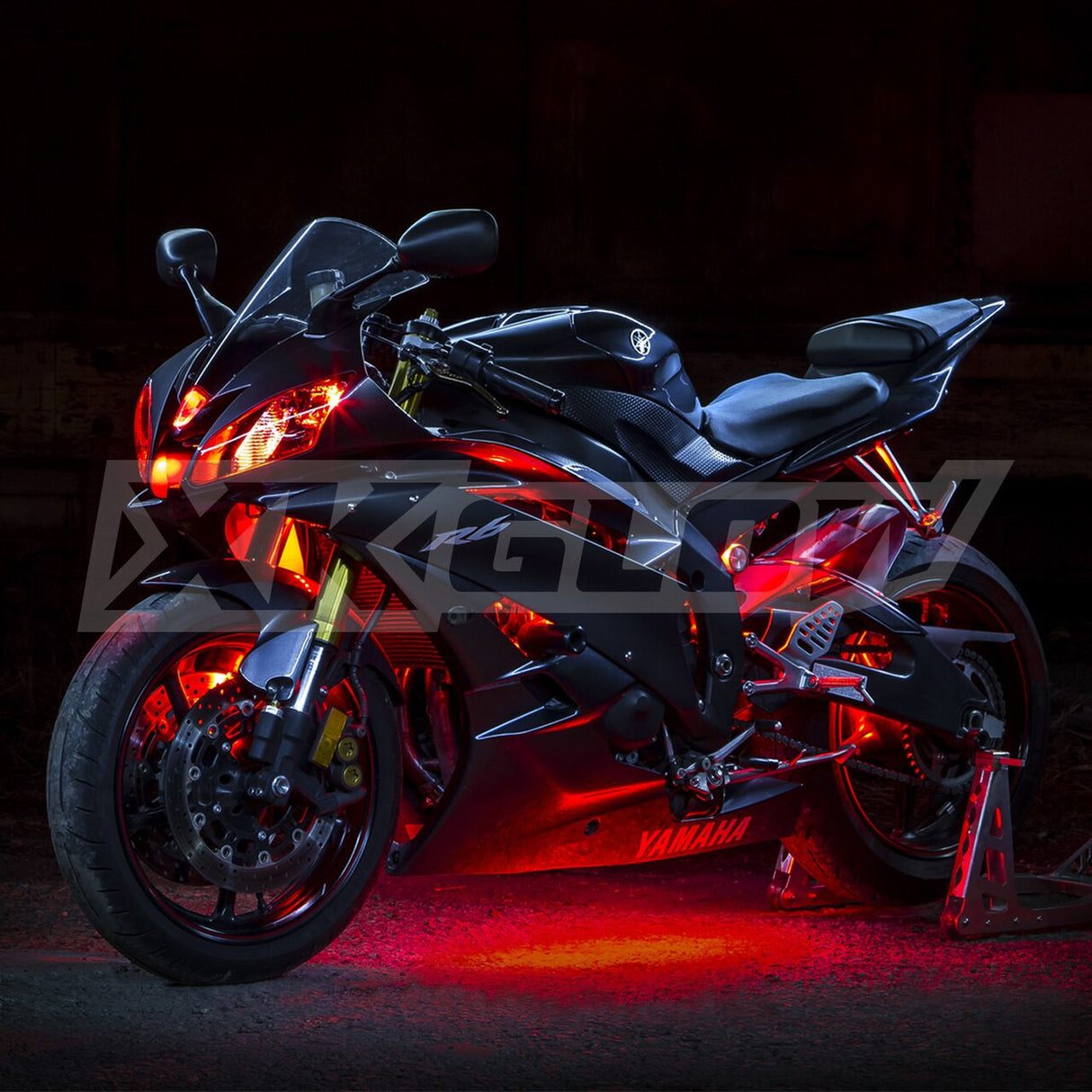 Motorcycle LED Accent Light Kit | 8 Pod 2 Strip Single Color