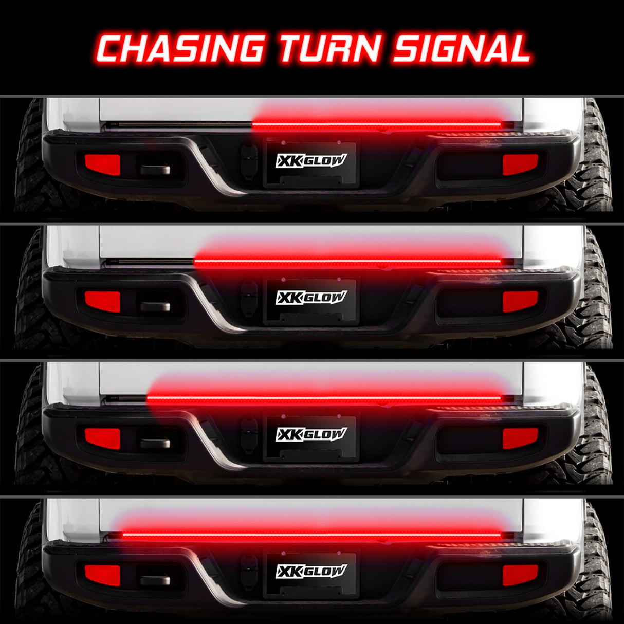 Truck Tailgate LED Light Bar w/ Sequential Turn Signal