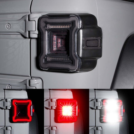 LED Smoked Lens Tail Light Kit for Jeep Wrangler JL with Brake Turn Reverse