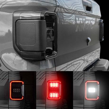 LED Smoked Lens Tail Light Kit for Jeep Gladiator JT with Brake Turn Reverse