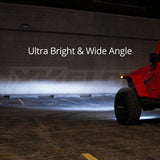 LED Fog Light Kit for Jeep Wrangler JK with White and Amber Halo