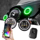 4.5" Driving Lights for Motorcycle | XKchrome Smartphone App