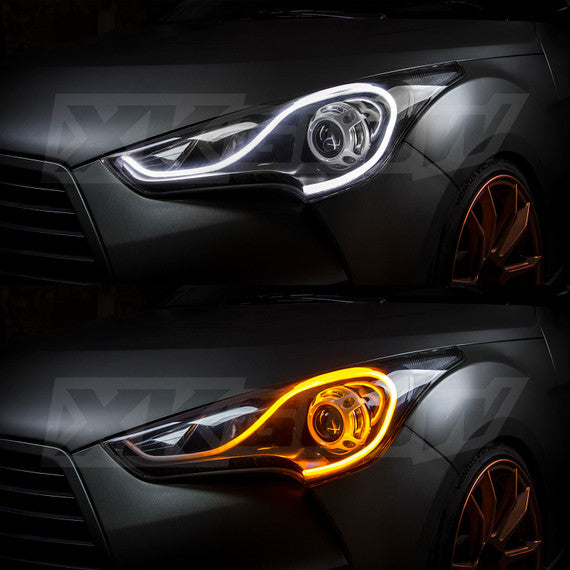 24/36in Sequential Switchback Strips with DRL and Turn Signal for Headlights