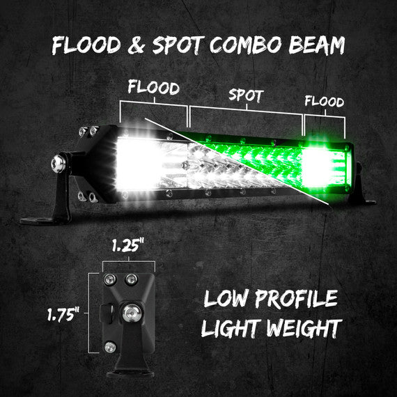 2-in-1 LED Light Bar | White & Green