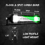 2-in-1 LED Light Bar | White & Green